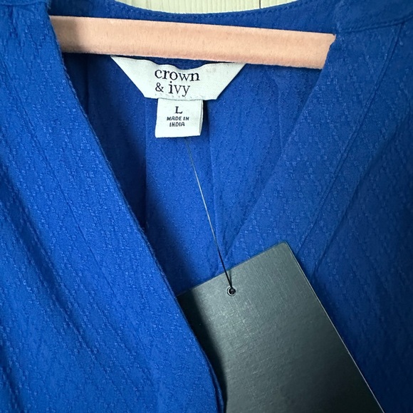 Crown & Ivy Royal Blue Sleeveless Blouse - Picture 2 of 6